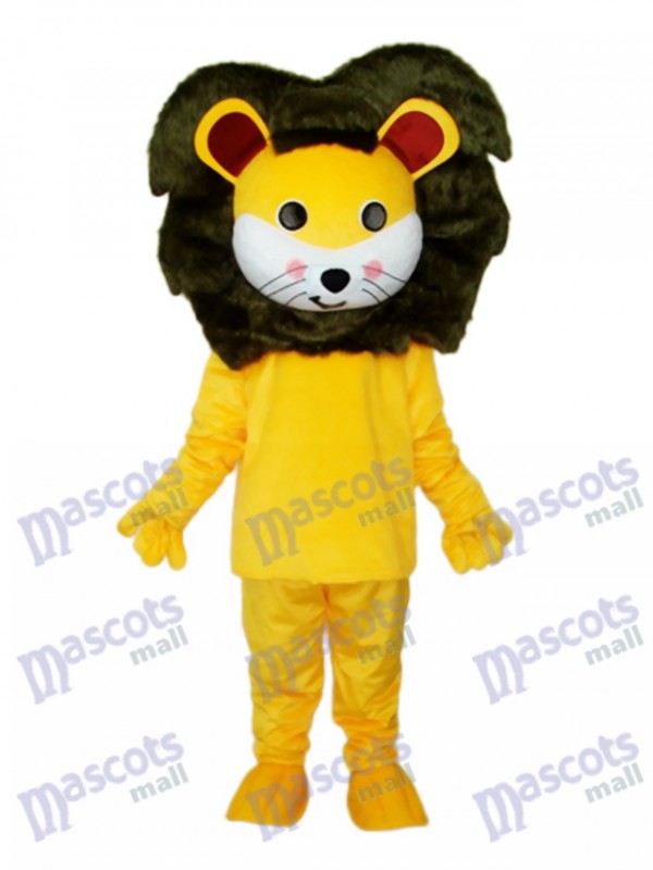 Costume de mascotte petit lion jaune Animal