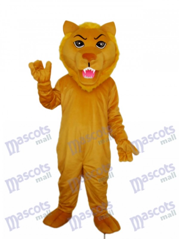Costume adulte mascotte lion marron vieux