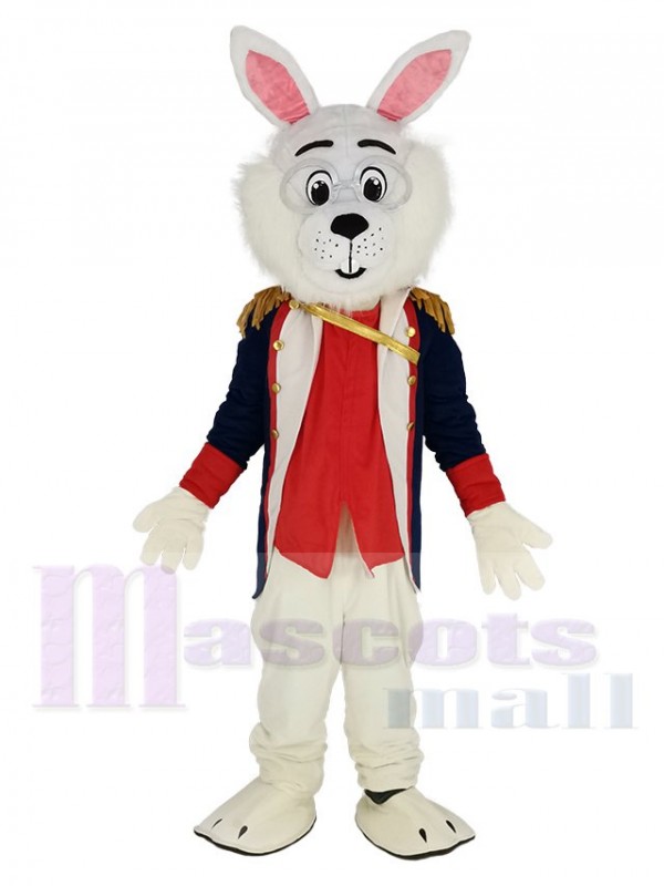 Colonel Wendell Lapin avec Dentelle Mascotte Costume Animal