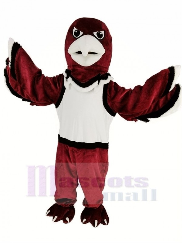 rouge Faucon de guerre Aigle avec blanc Gilet Mascotte Costume