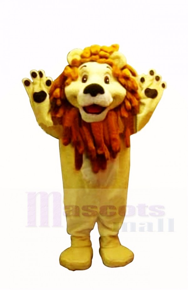 Mignonne Souriant Lion Mascotte Déguisements Dessin animé