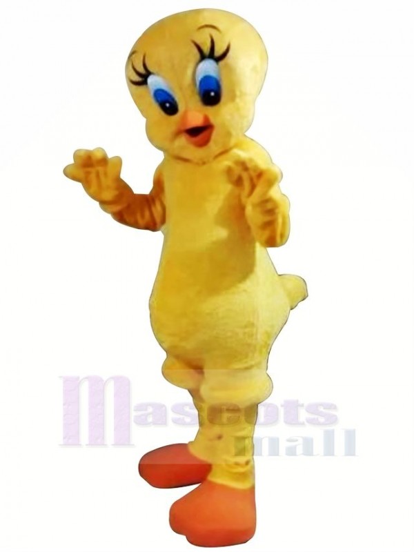 Jaune Oiseau Avec Gros Les yeux Mascotte Déguisements Dessin animé
