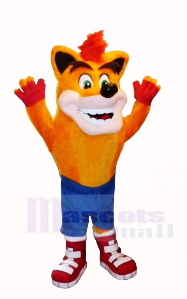 crash Bandicoot Loup Mascotte Costume Dessin animé