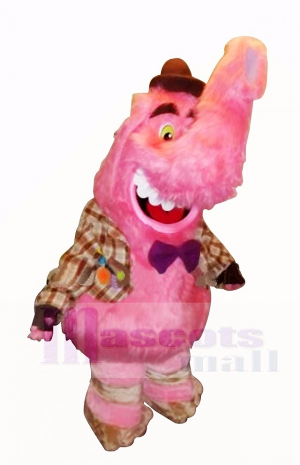 Rose Mâle l'éléphant Mascotte Costume Dessin animé