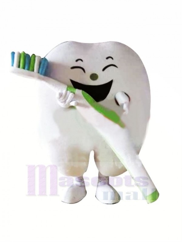 Souriant Dent Mascotte Costume Dessin animé