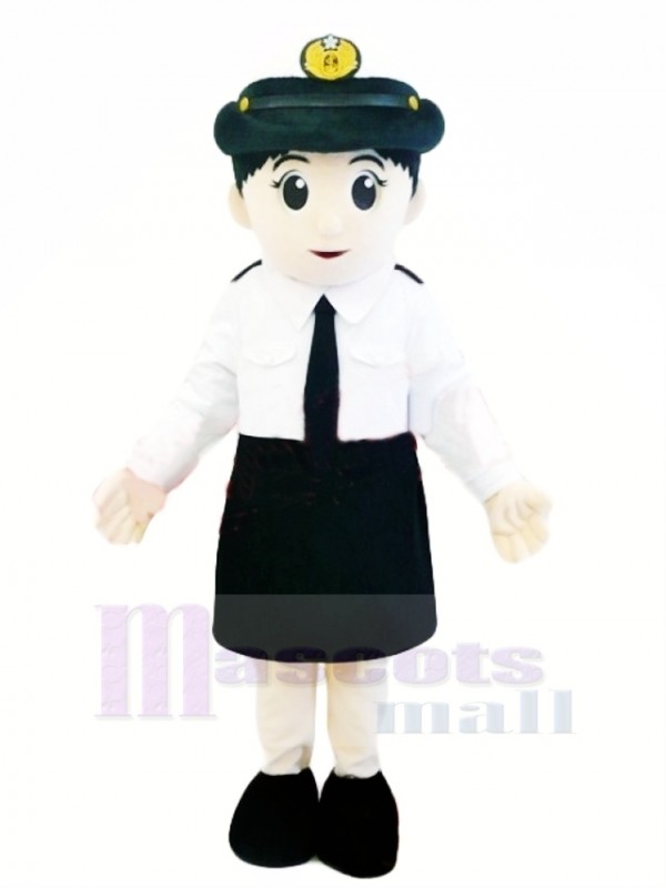 Air Hôtesse Mascotte Costume Dessin animé
