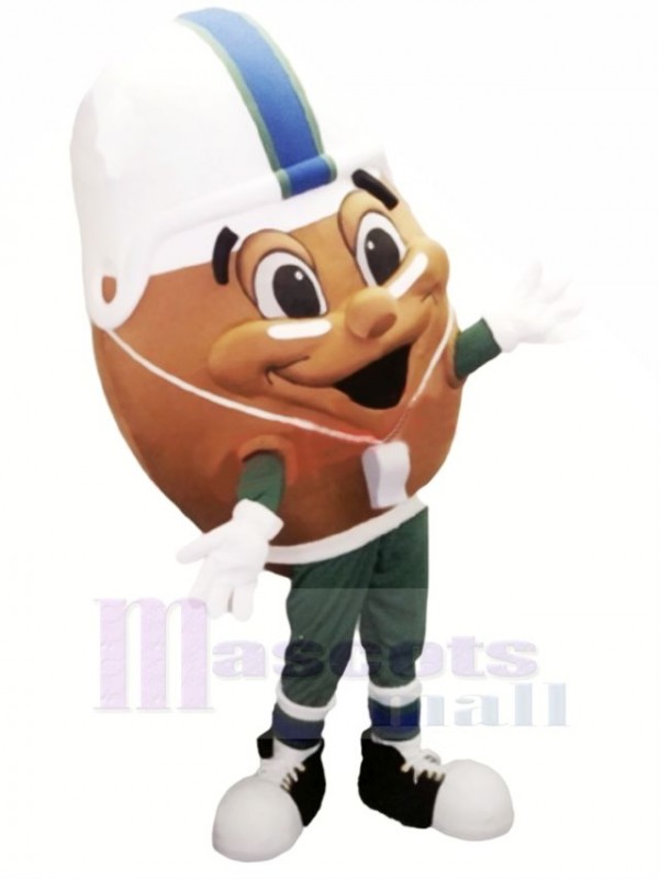marron américain Football Mascotte Costume Dessin animé