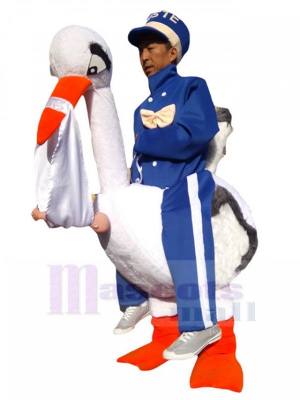 Cygne costume de mascotte