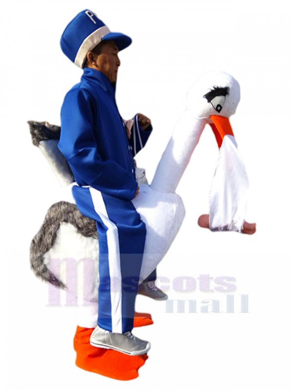 Cygne costume de mascotte