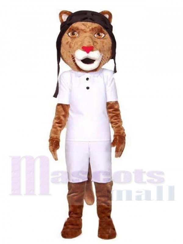 Pilote Lion costume de mascotte
