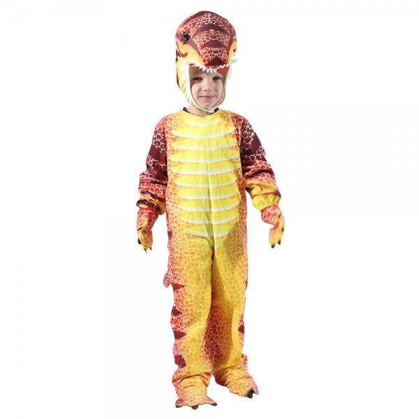 rouge T-Rex Dinosaure Costume Dinosaure Combinaison Halloween Noël Robe en haut Cadeau pour Enfant
