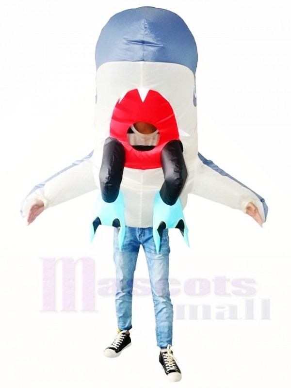 A mangé par Requin Gonflable Halloween Coup Up Les costumes pour Adultes