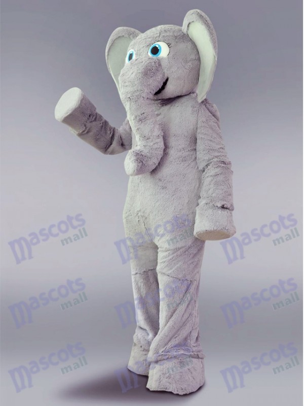 Costume de mascotte d'éléphant gris Animal