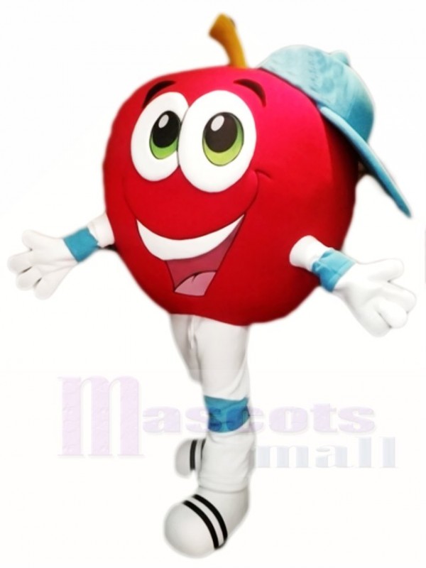 rouge Pomme Mascotte Les costumes Fruit Aliments Plante