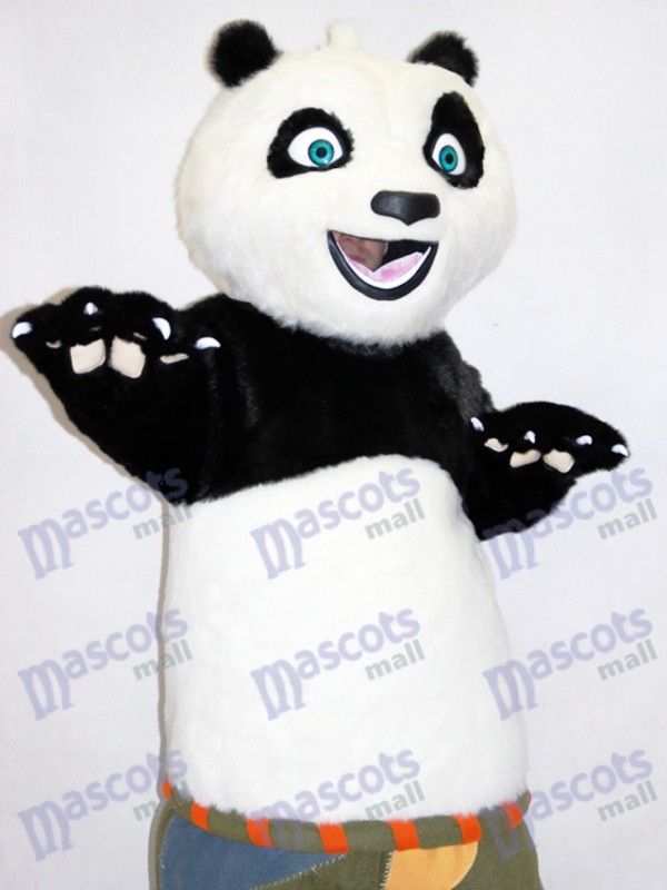 Yeux bleu Kungfu Karaté mascotte drôle de costume