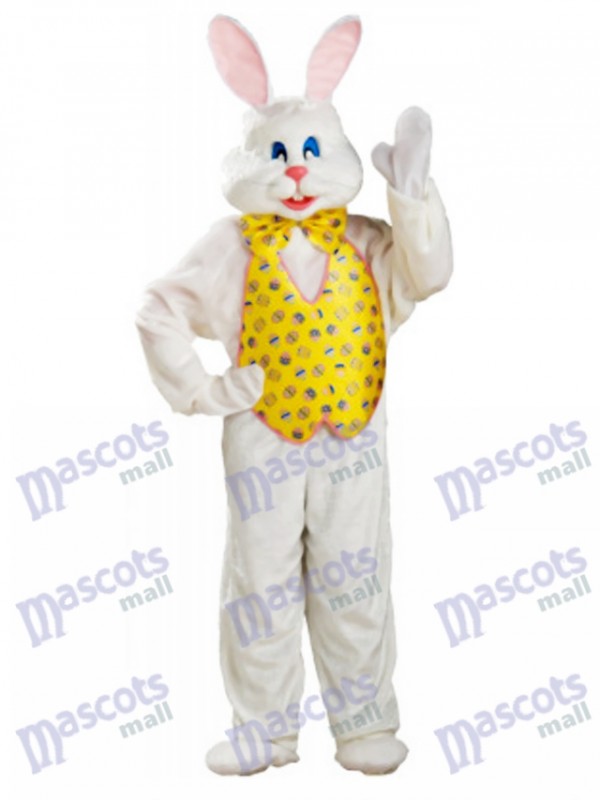 Costume de mascotte lapin de lapin blanc Pâques Animal