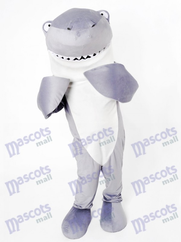 Mascotte de requin gris requin costume adulte