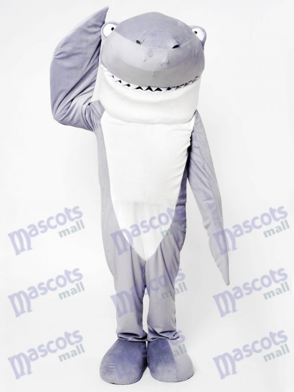 Mascotte de requin gris requin costume adulte