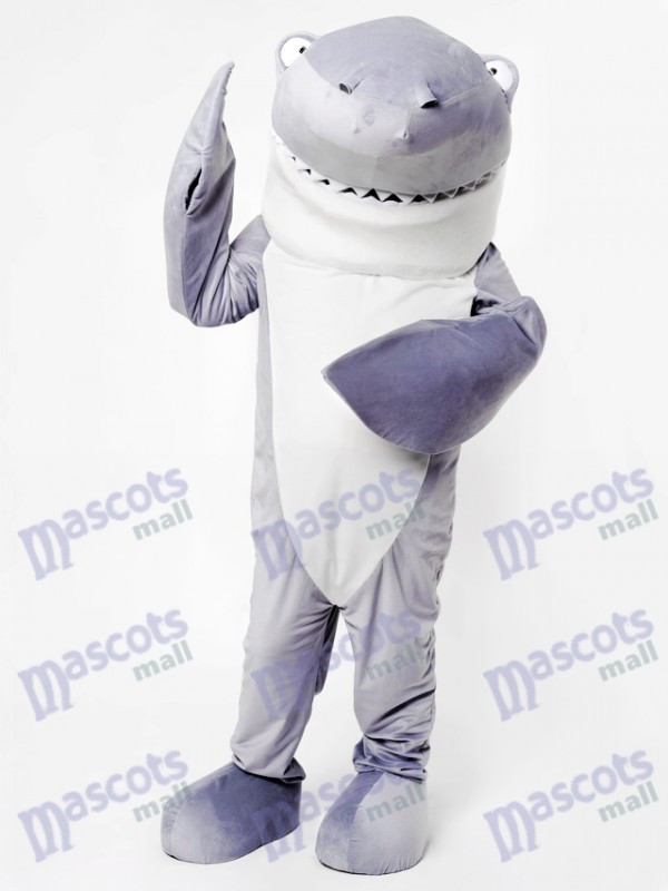 Mascotte de requin gris requin costume adulte