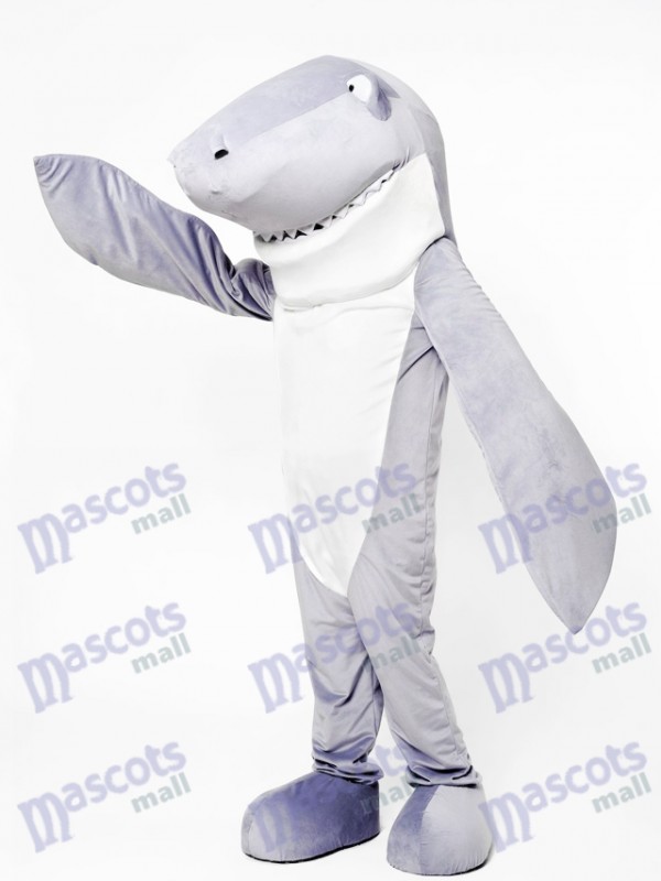 Mascotte de requin gris requin costume adulte