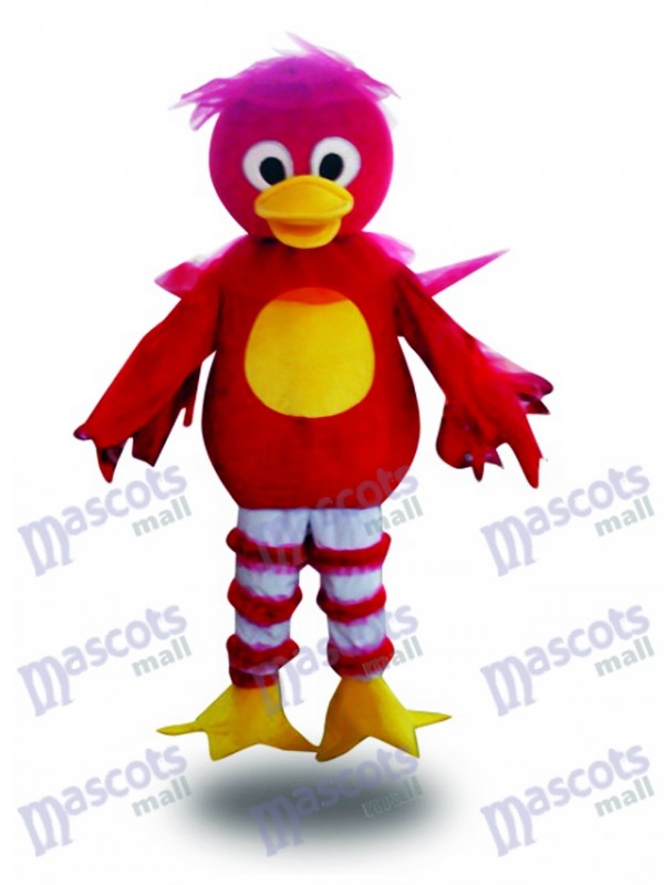 Mascotte rouge de canard de bande dessinée Costume adulte Animal