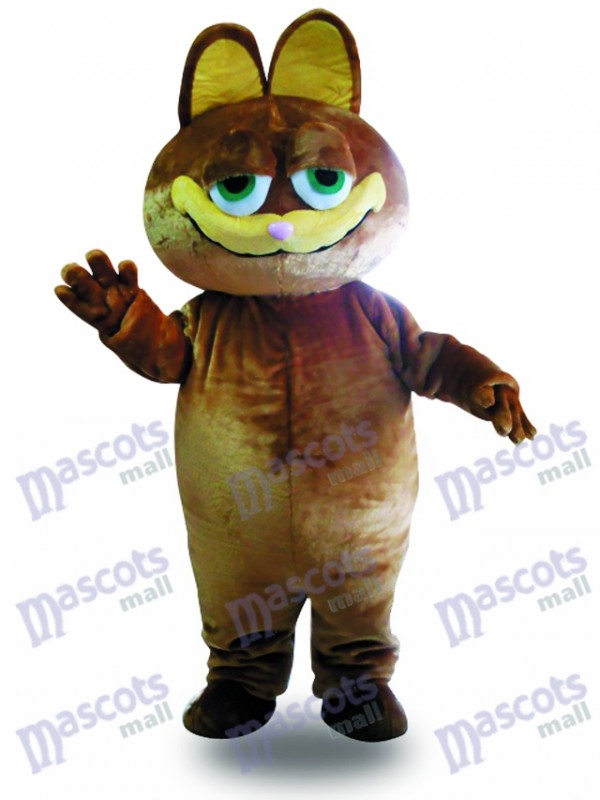 Costume de chat mascotte chat marron adulte