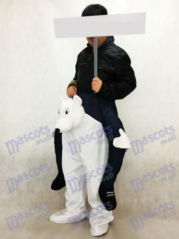 Piggyback ours polaire Carry Me Mascotte Costume Ours Blanc Mascotte