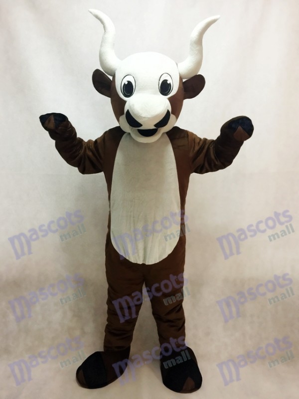 Costume de mascotte de yak au ventre blanc