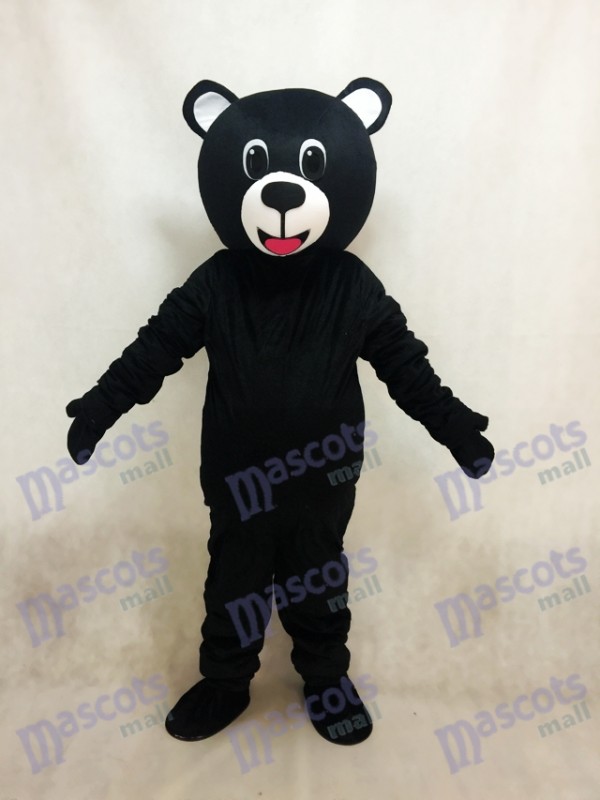 Nouveau costume de mascotte de l'ours chanceux noir