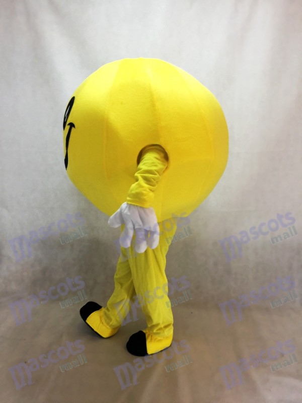 Costume Emoji Grinning heureux Smiley visage complet corps mascotte