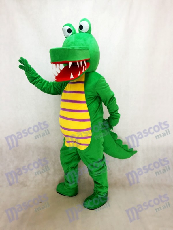 Costume de mascotte de crocodile vert Cartoon Animal