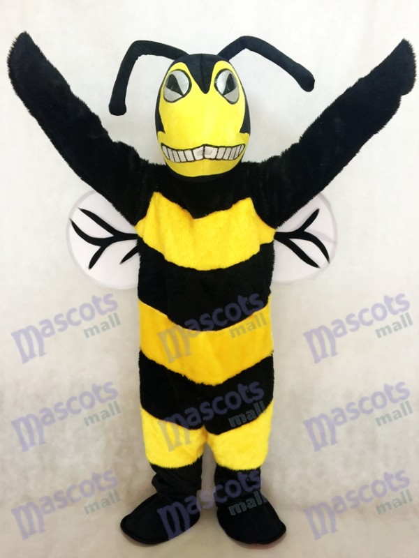 Nouveau costume de mascotte abeille / frelon adulte noir et jaune