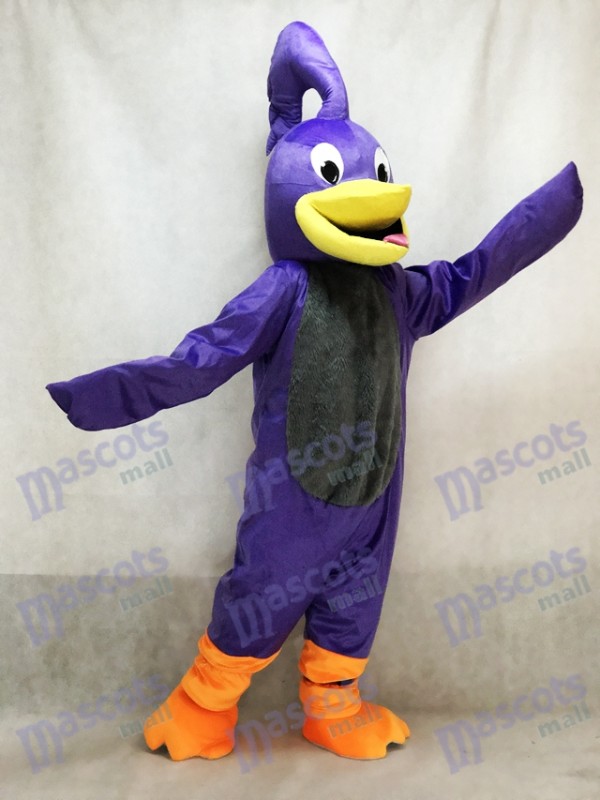 Purple Roadrunner mascotte Costume oiseau des animaux