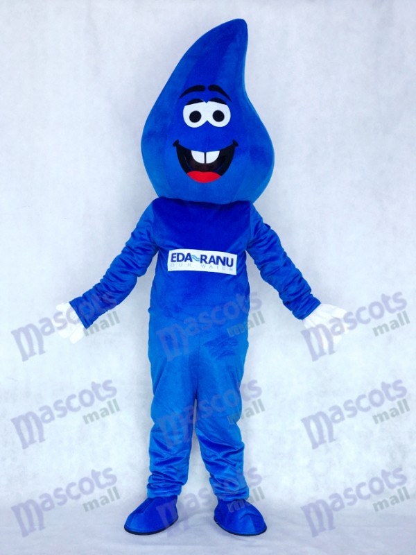 Costume de mascotte RainDrop bleu goutte d'eau