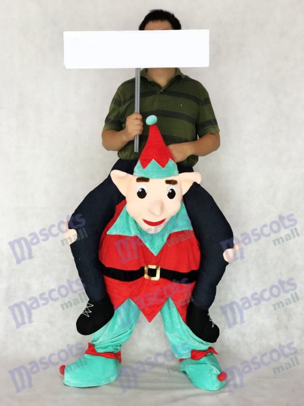Elf Carry Me Piggy Back Ride sur Costume de mascotte de fantaisie