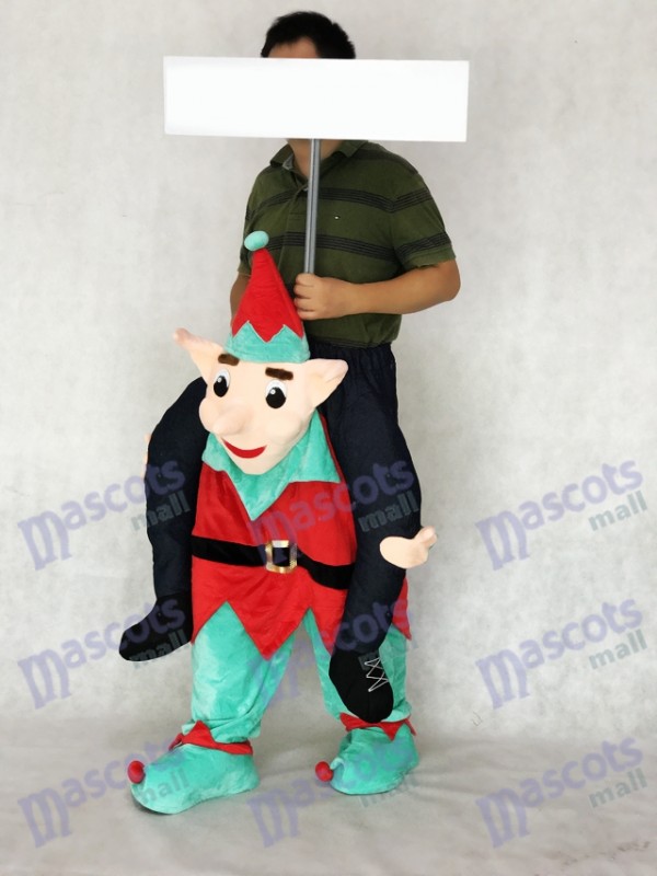 Elf Carry Me Piggy Back Ride sur Costume de mascotte de fantaisie