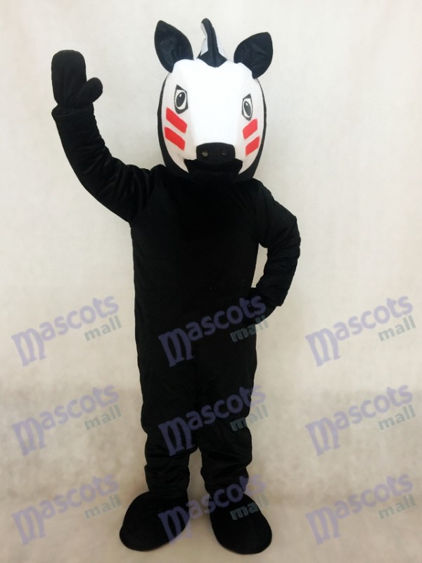 Costume de mascotte de cheval de Troie noir