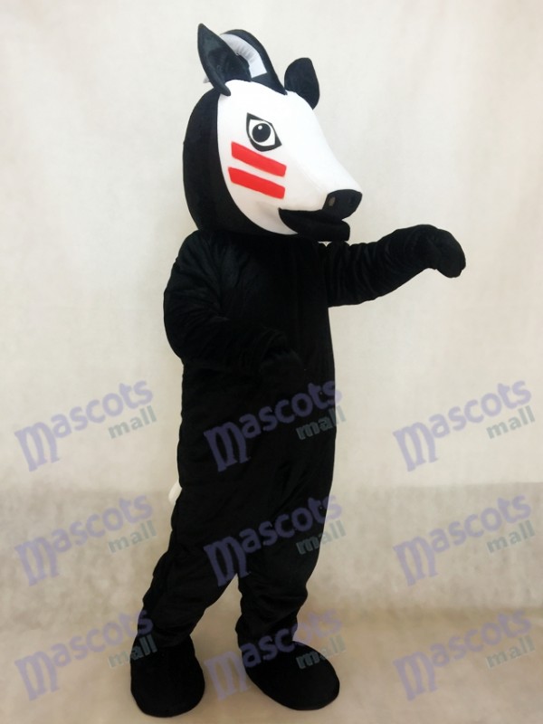 Costume de mascotte de cheval de Troie noir