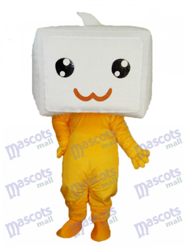 Costume adulte de mascotte de visage changeant de diamant