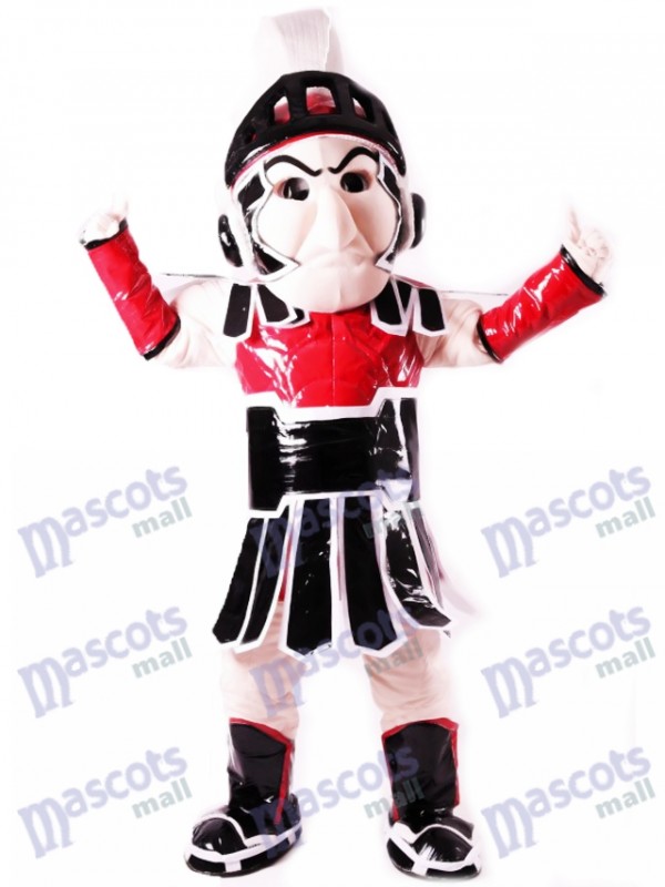 Costume de mascotte Sparty chevalier chevalier spartiate rouge