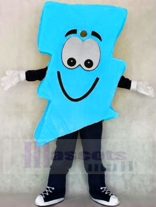 Néon Bleu Foudre Boulon M. Électrique Foudre Boulon Mascotte Les costumes
