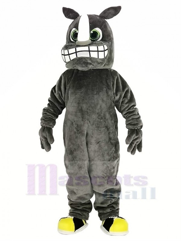 gris Rhinocéros Mascotte Costume Animal