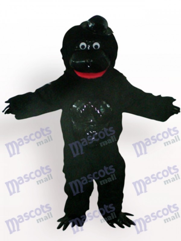 Orang outan avec un costume de mascotte animale chapeau noir