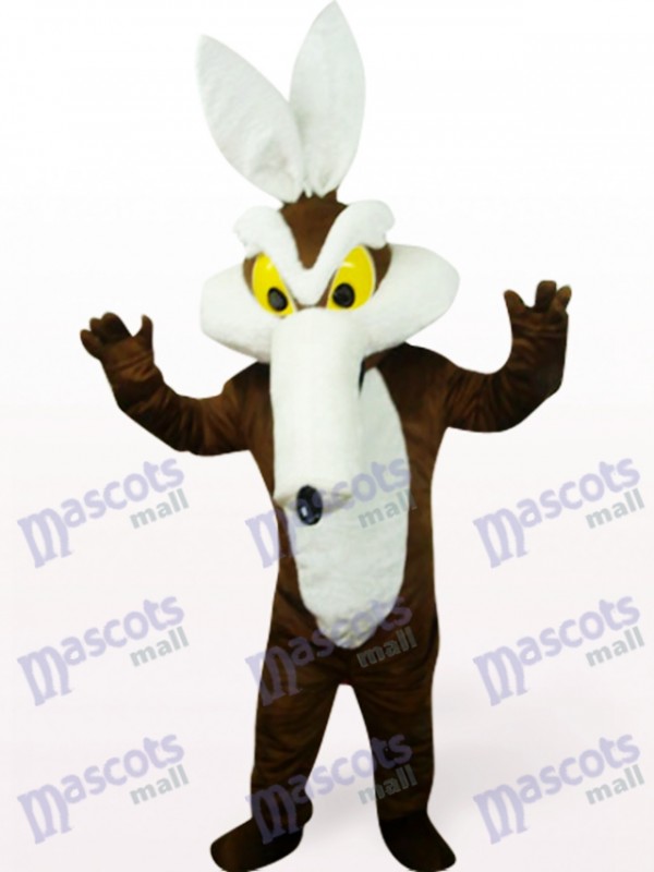 Costume de mascotte de monstre dans les vêtements bruns