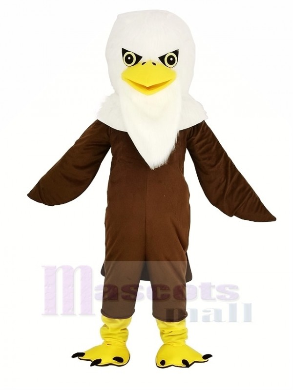 marron Longue La laine Aigle Mascotte Costume Animal