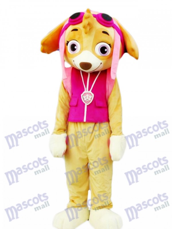 Paw Patrol Skye Mascotte Costume Chien rose Costume fantaisie Personnage de dessin animé