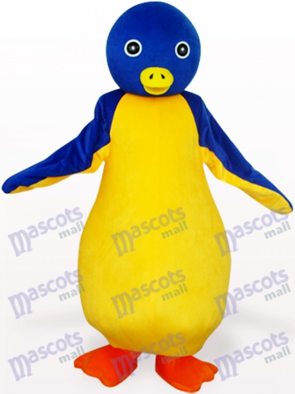 Cache-pot jaune et bleu Costume de mascotte animal pingouin