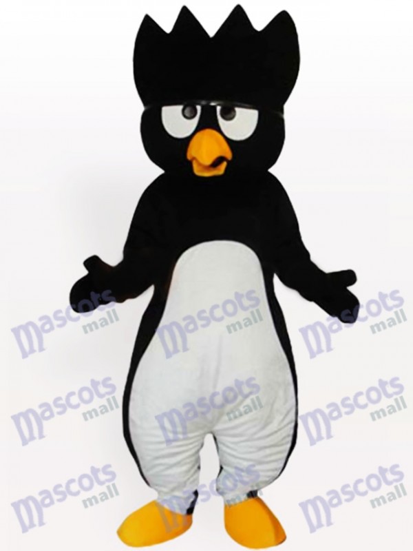 Costume de mascotte adulte de pingouin noir ventre blanc