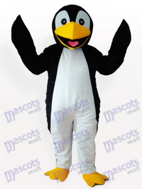 Costume drôle de mascotte adulte noir de pingouin