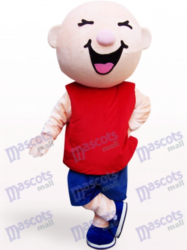 Costume de mascotte adulte de dessin animé tête ronde garçon